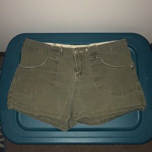 Army green shorts